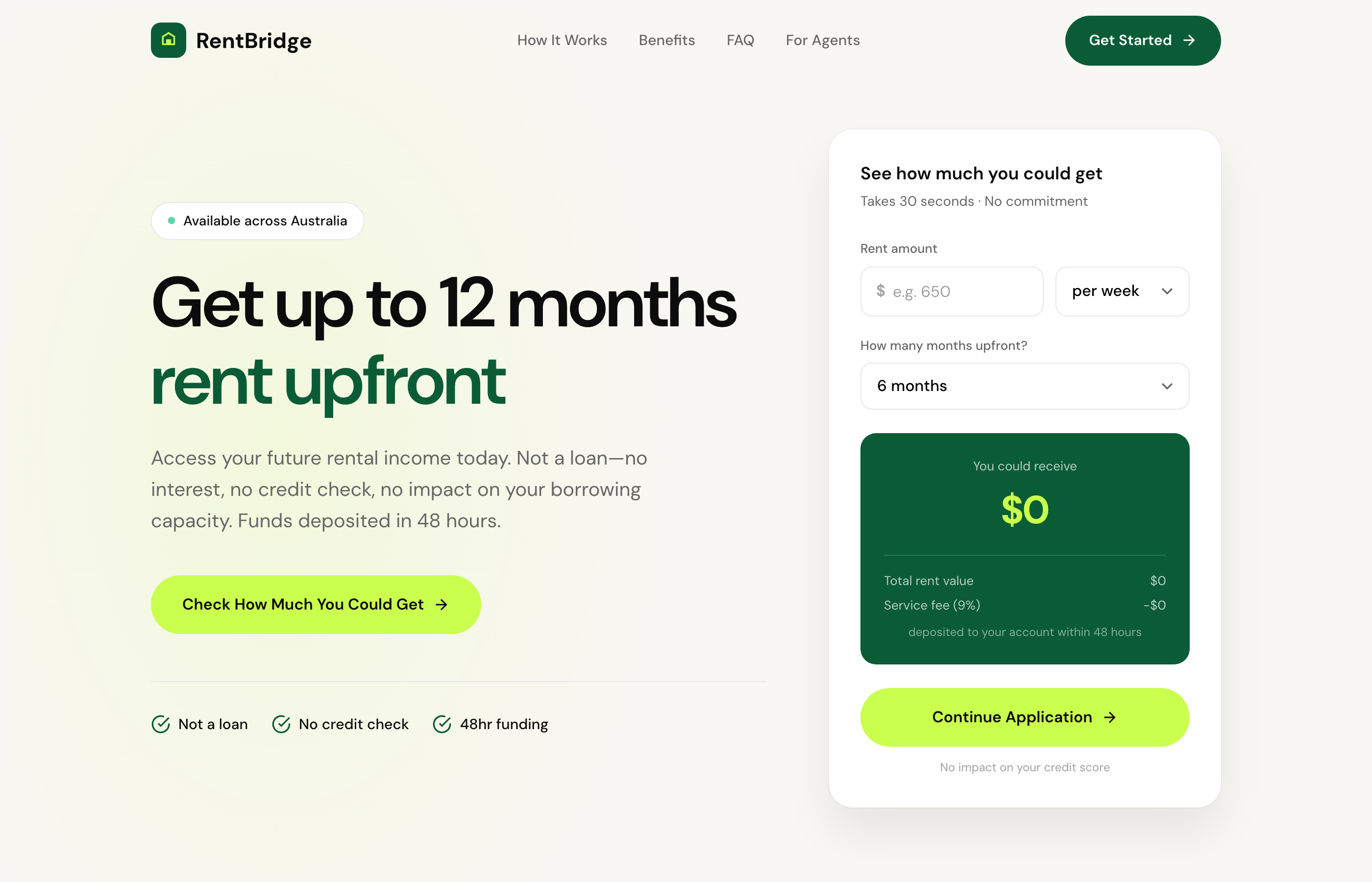 RentBridge website screenshot